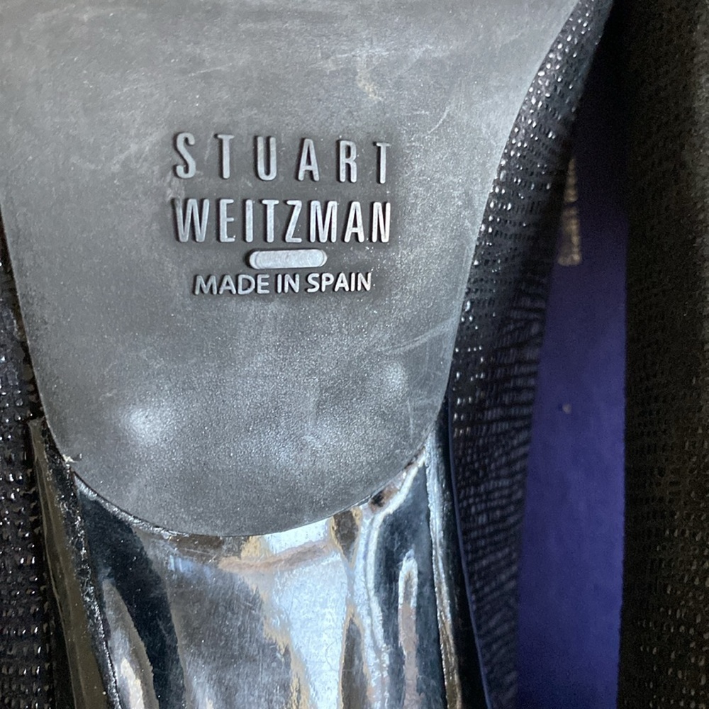 Stuart Weitzman Shimmering Snake Texture Leather … - image 8